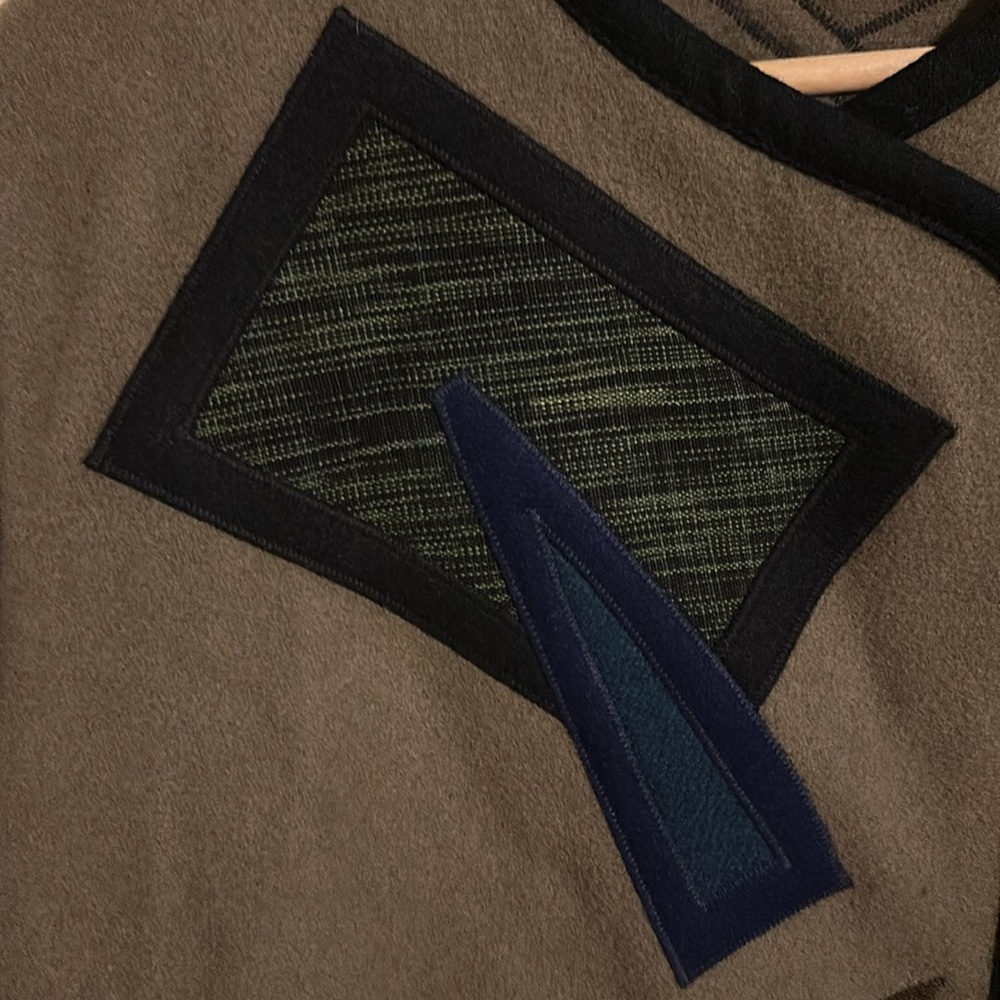 BEPPA Unique Wool Blend Geometric Button Up Womens Coat Size Small - Picture 5 of 8